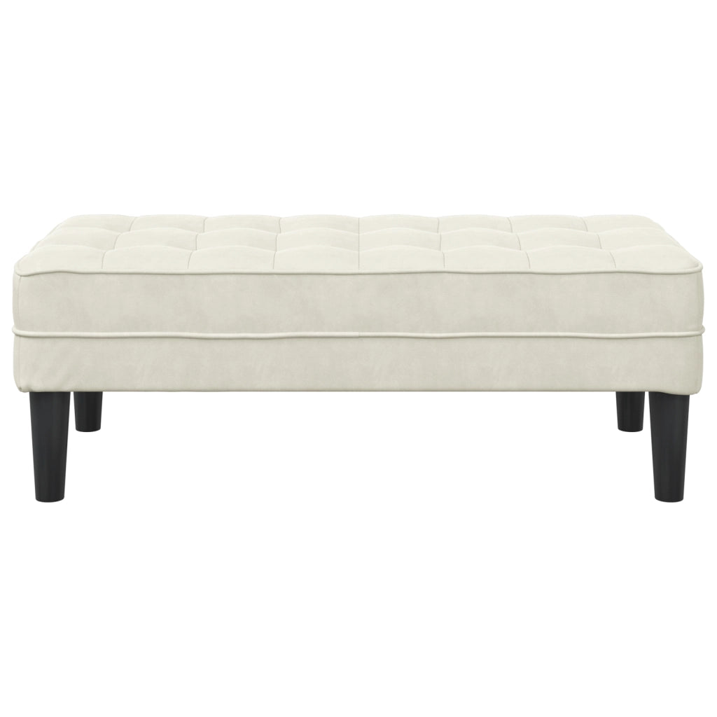 panca  crema 113 cm in velluto