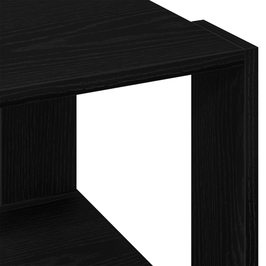 Tavolino da caffÃ¨ Nero in rovere 40x40x30 cm in legno ingegnerizzato