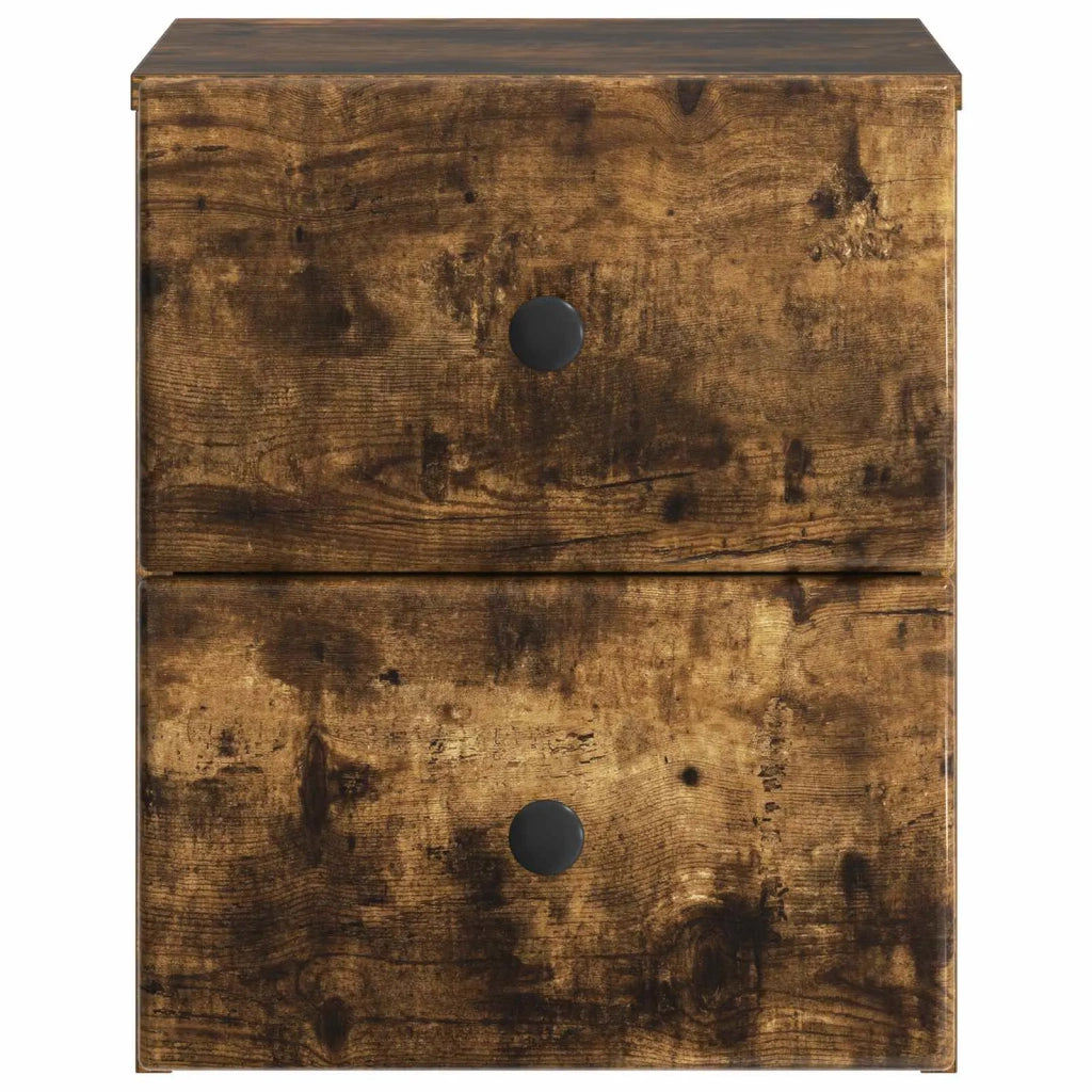 Mobiletto da notte a muro Rovere Fumo 34,5 x 33 x 40 cm 899155