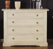 Comò casettiera in legno mod toscano bianco anticato