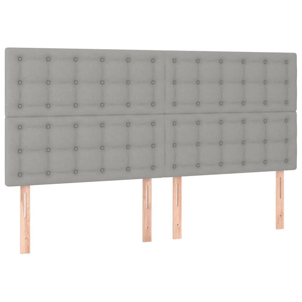 Letto a Molle Materasso e LED Grigio Chiaro 160x200 cm Tessuto 3135205