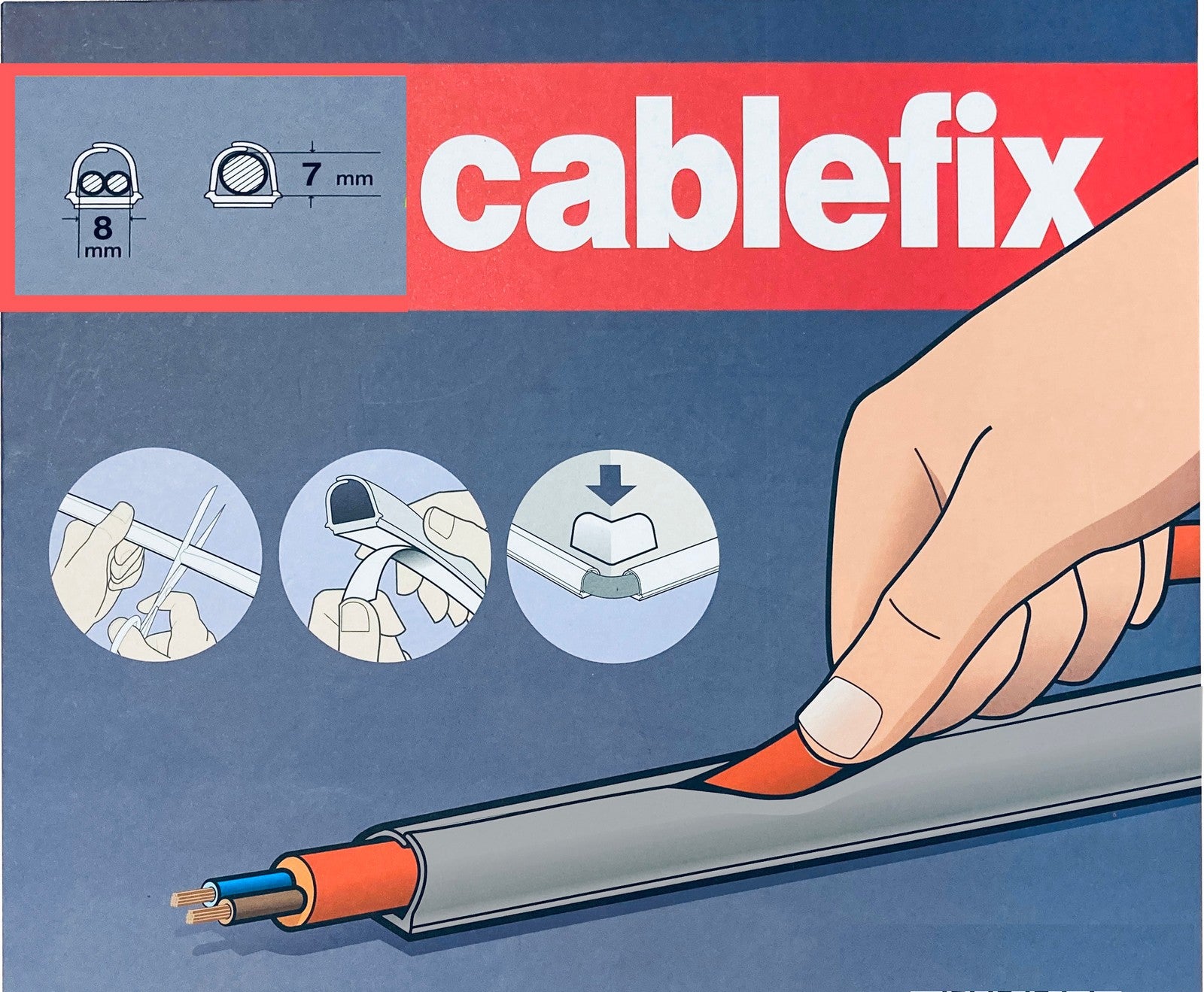canalina adesiva inofix 8x7mm lunghezza 4mt bianco cod:ferx.39155