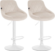 2er Set Barhocker Lazio Samt weiЯ