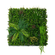 Piastrelle da Parete con Piante Artificiali 1m x 1m Pannello Erba Alina per Giardino e Arredo Casa