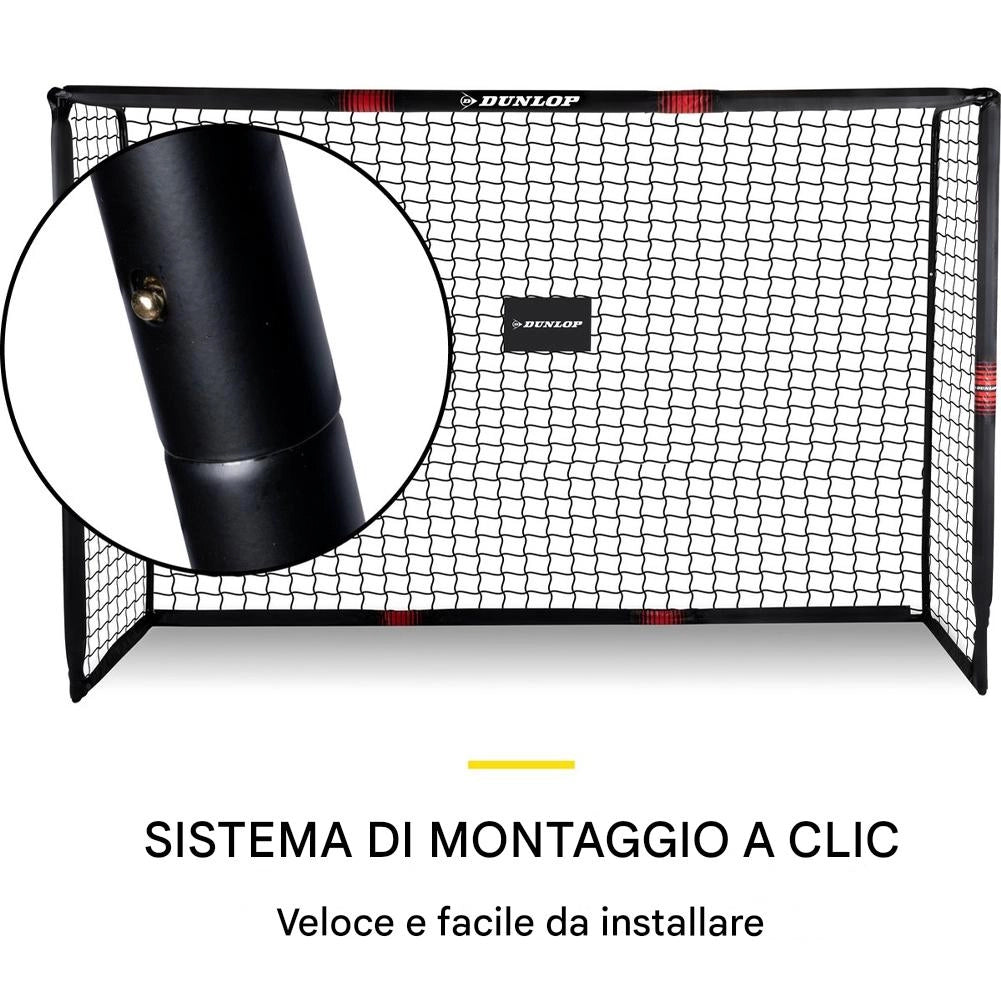 Porta da Calcio per Allenamento da Esterno Rete Rivestita Antiurto 240x160x85 cm