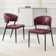 SEDIA DA PRANZO MODERNA IN PU ROSSO 78 CM CON STRUTTURA IN METALLO