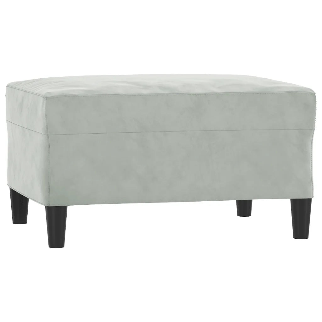 Set di Divani 3 pz con Cuscini Grigio Chiaro in Velluto 3201730