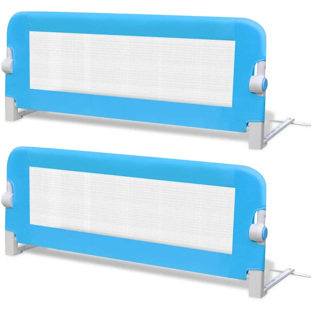 Sponde Letto per la Sicurezza dei Bambini 2 pz Blu 102x42 cm 276087