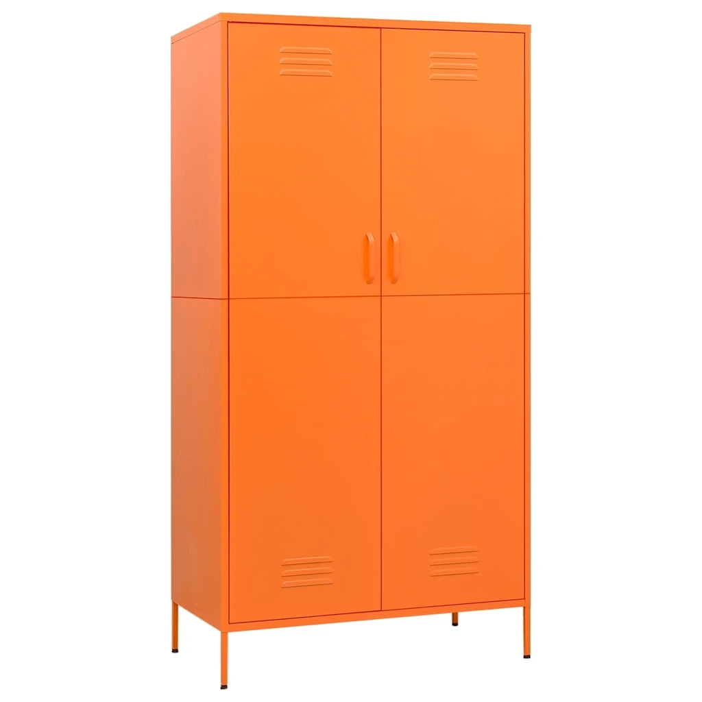 Armadio Arancione 90x50x180 cm in Acciaio cod mxl 67709