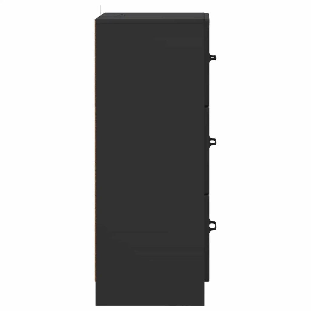 Mobile con Cassetti Nero 33 x 34,5 x 87 cm Legno ingegnerizzato 895766