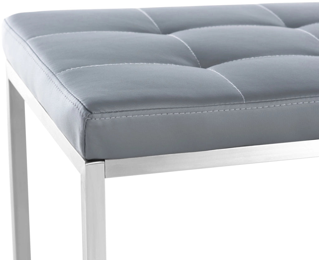Panchina design Barci in similpelle grigio