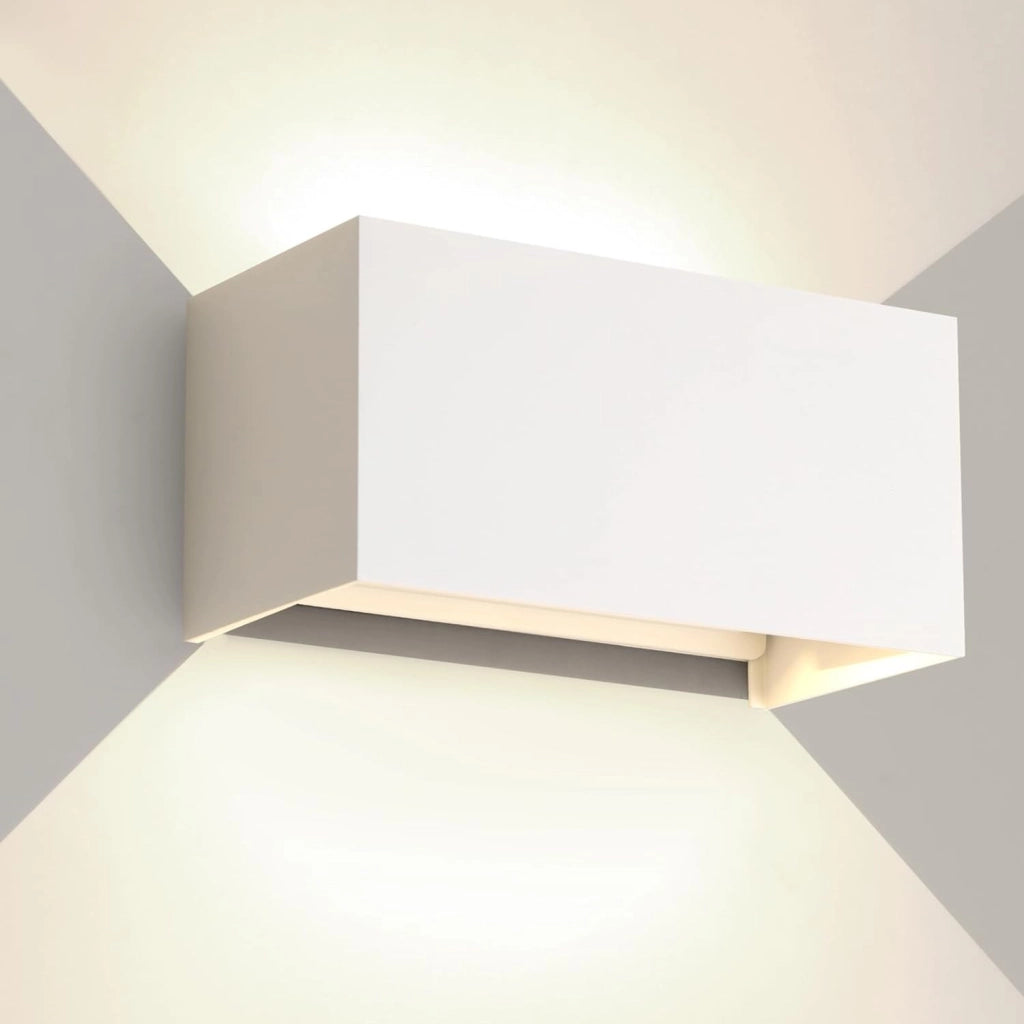 Applique LED rettangolare da Esterno 24W Fascio Luminoso Regolabile sopra e sotto IP65 luce naturale 4000K