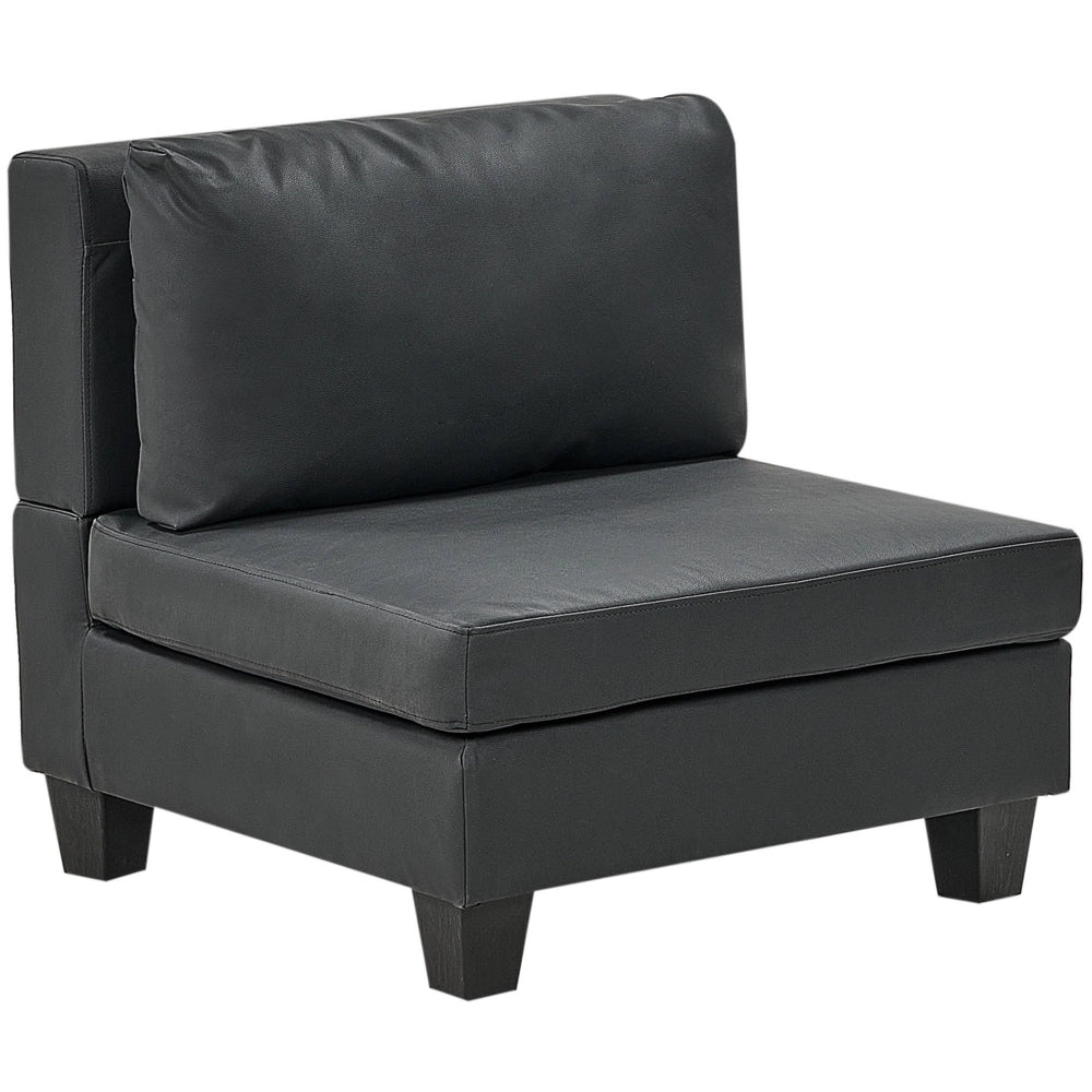 Poltrona imbottita in tessuto nero a 1 posto sezione modulare stile moderno scandinavo soggiorno