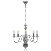 Lampadario Argento 5 Lampadine Attacco E14 281616