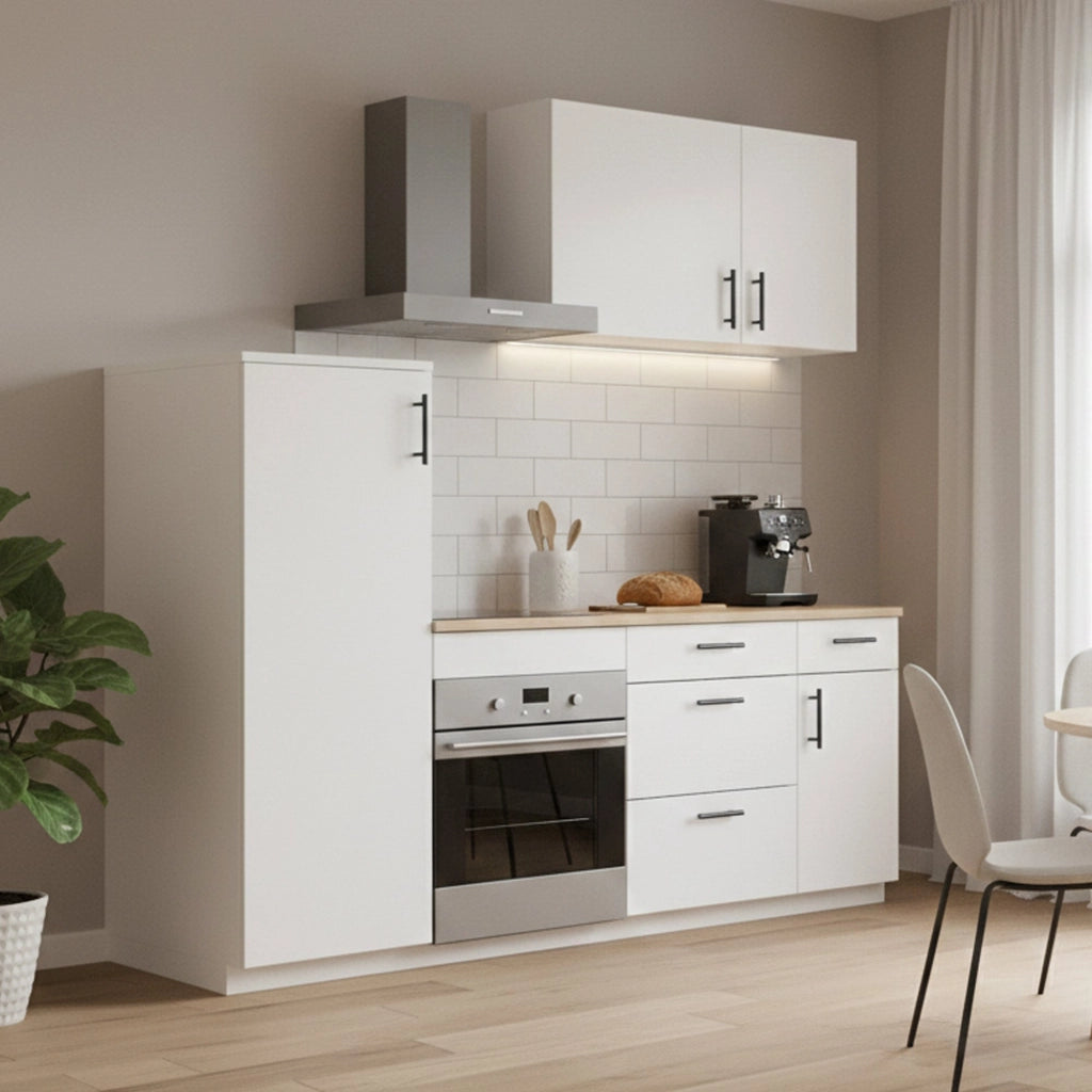 Cucinino Althenis, Cucina 4 Cassetti, Elettrodomestici non inclusi, Bianco