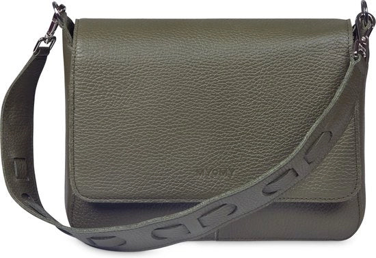 Borsa a Tracolla per Donna - Pelle - Lima - Verde Scuro