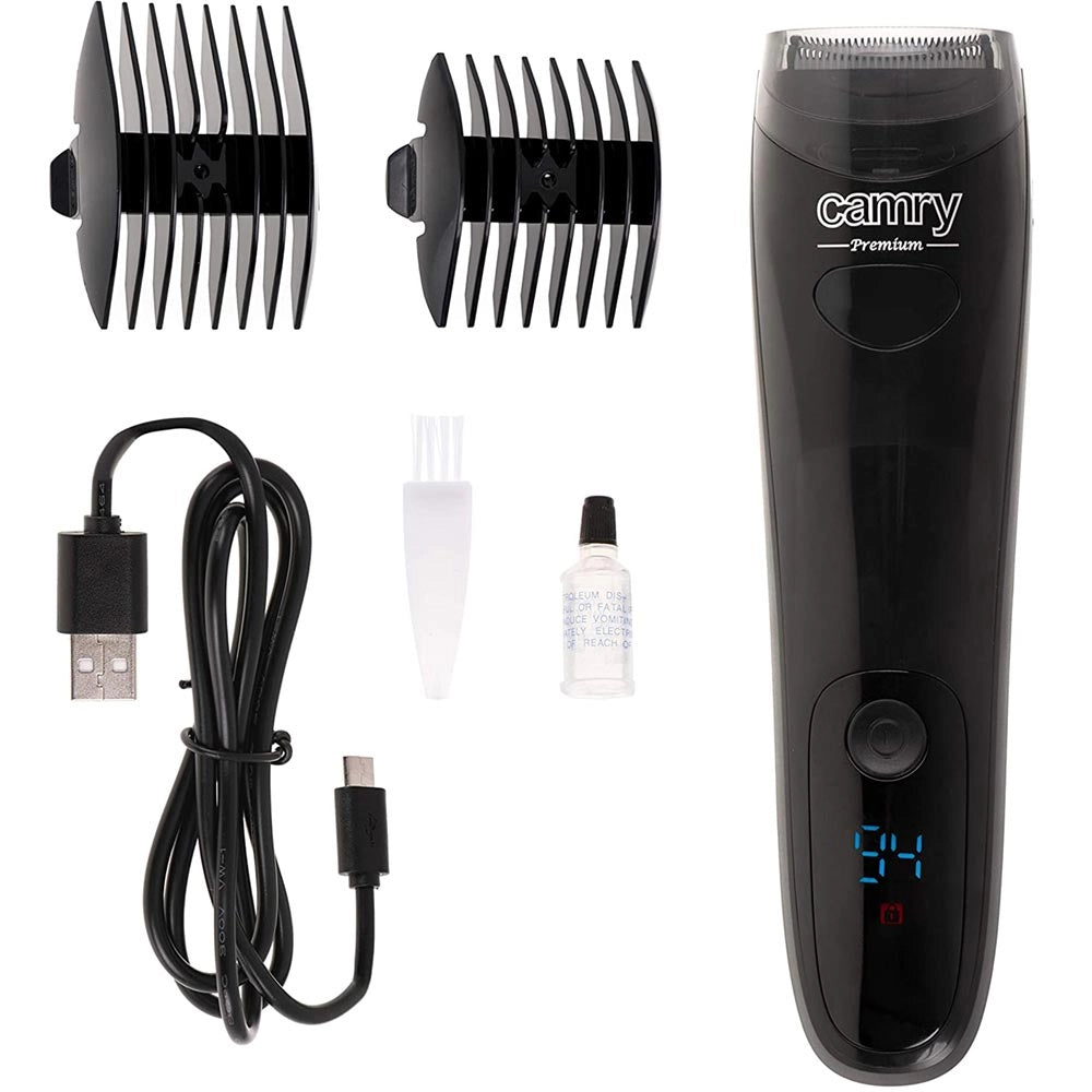 Rasoio Taglia Capelli Trimmer Elettrico con Aspirapeli Regola Barba Ricarica USB