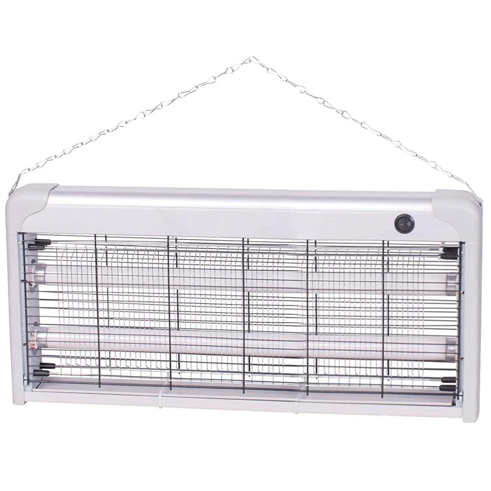 Zanzariera Elettrica Slim Anti Zanzare Mosche 2 Lampade UV LED 30W 50x26x6cm