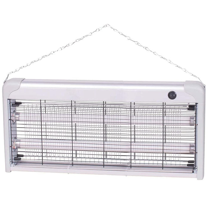 Zanzariera Elettrica Slim Anti Zanzare Mosche 2 Lampade UV LED 30W 50x26x6cm