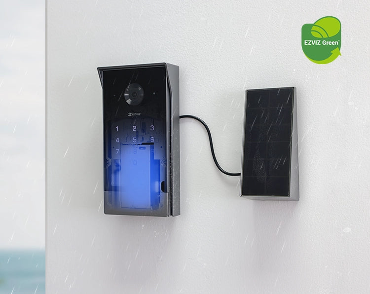 EZVIZ EP7 Videocitofono a batteria. monitor touch 7 pollici. pannellino solare incluso.. Visione Notturna. Unlock Remote. 2K. Rilevamento Umano