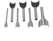 Set di punzoni 7 pezzi - Punzone rotondo - Set di punzoni in legno - Attrezzatura DIY - Acciaio duraturo - Adatto per lavori di pelle - Set di punzoni per l'apprendimento