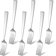 Set di forchette in acciaio inossidabile 19 cm - 6 pezzi - Resistenti al lavastoviglie - Design elegante - Lame lisce - Utensili da tavola