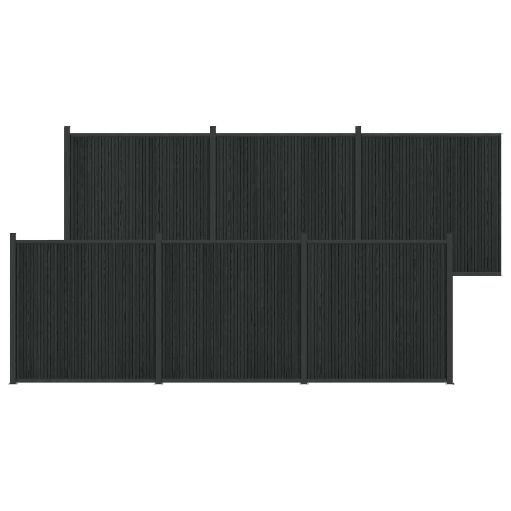 Pannello di Recinzione 6 pz 1055 x 186,5 cm WPC e Alluminio 3429488