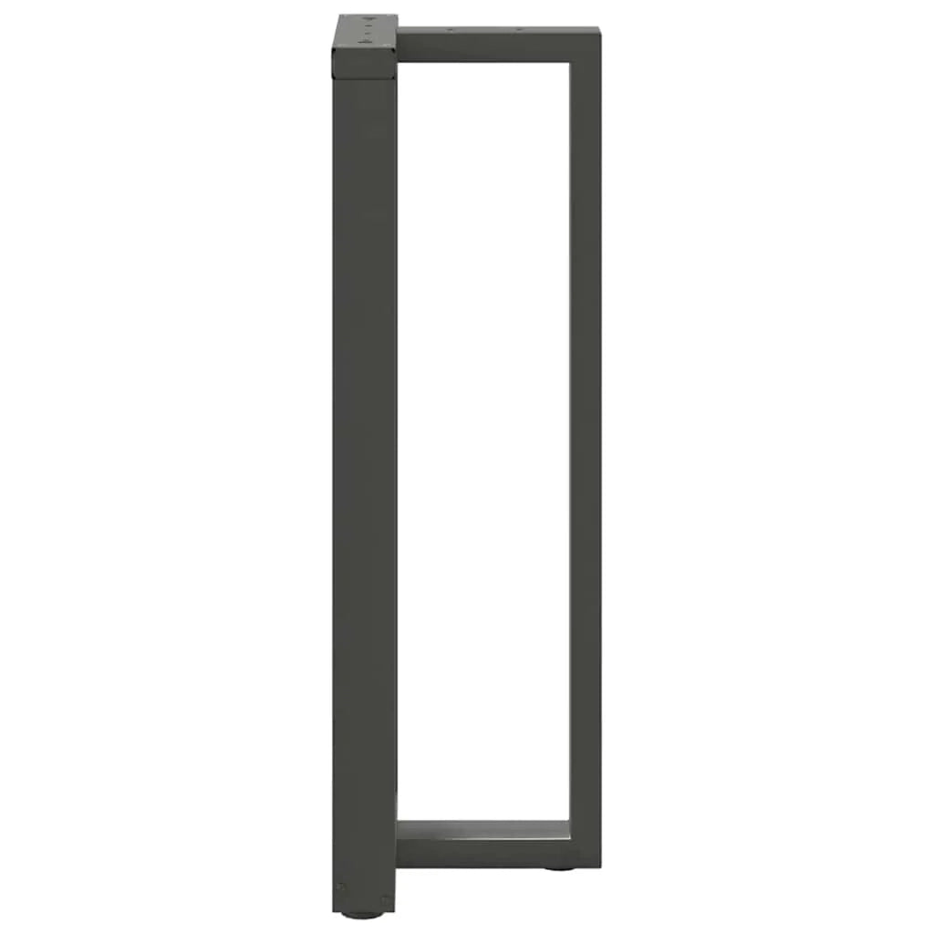Set di 2 gambe regolabili per tavolo da bar a forma di T 40 x 35 x 110 cm design moderno acciaio antracite 02_0057359