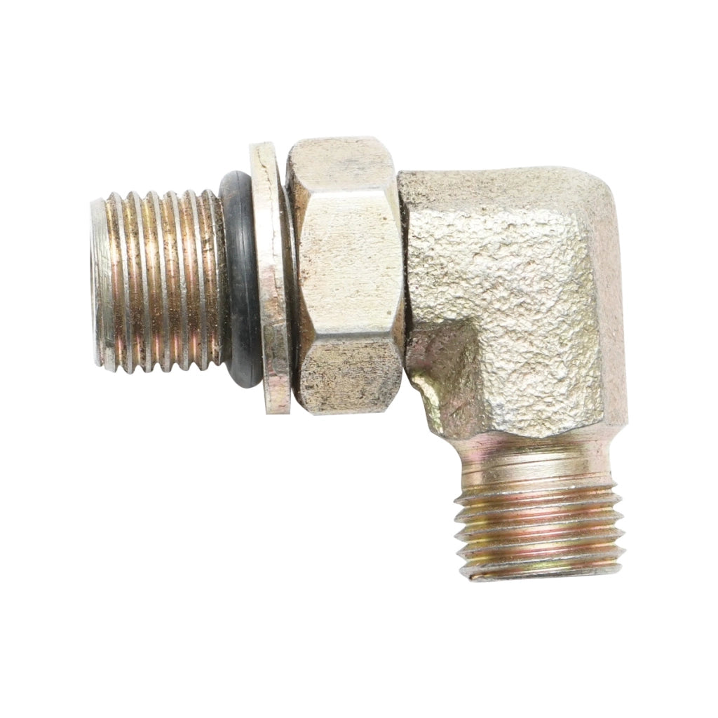 Adattatore idraulico 90 gradi per codice OEM JCB 816/90618, 816/13383, 332/R7492, 332/R5971, 816/90199 Breckner Germany