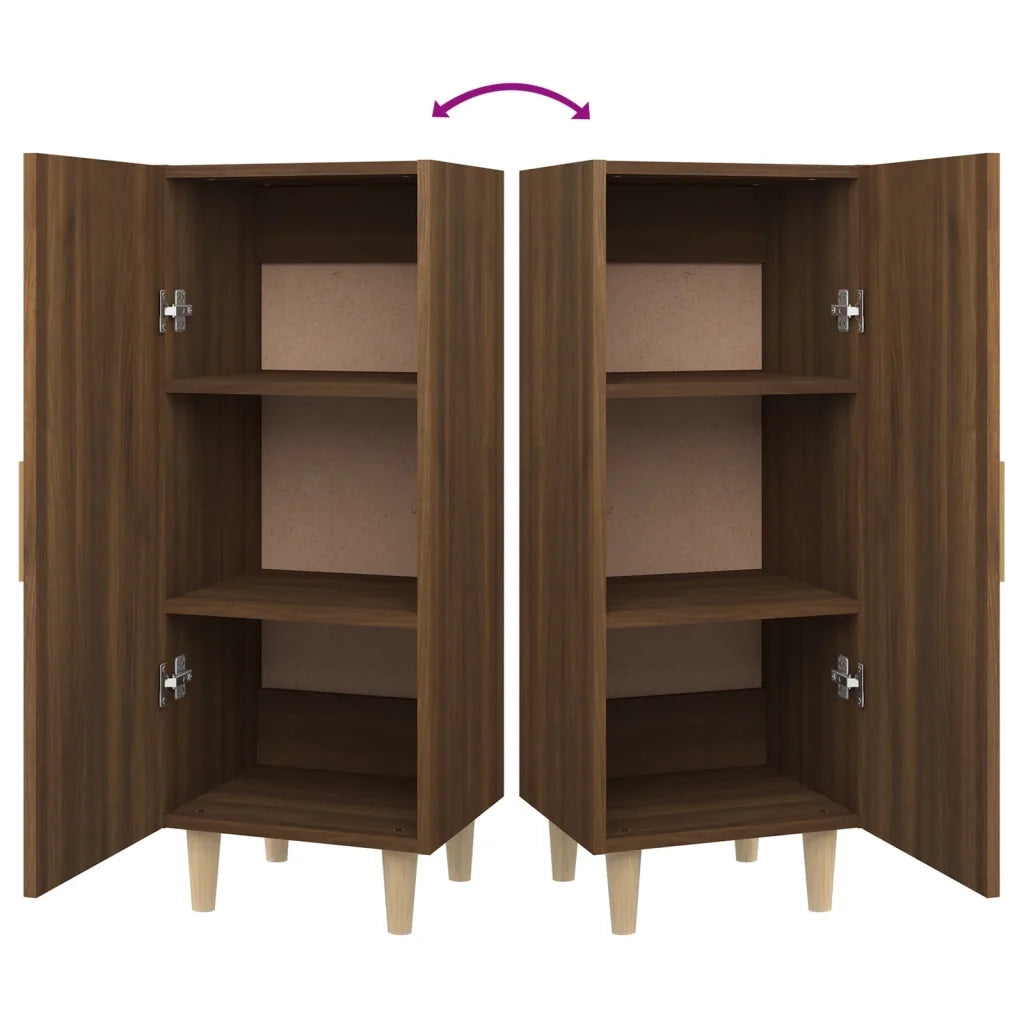 Credenza Rovere Marrone 34,5x34x90 cm in Legno Multistrato 817404