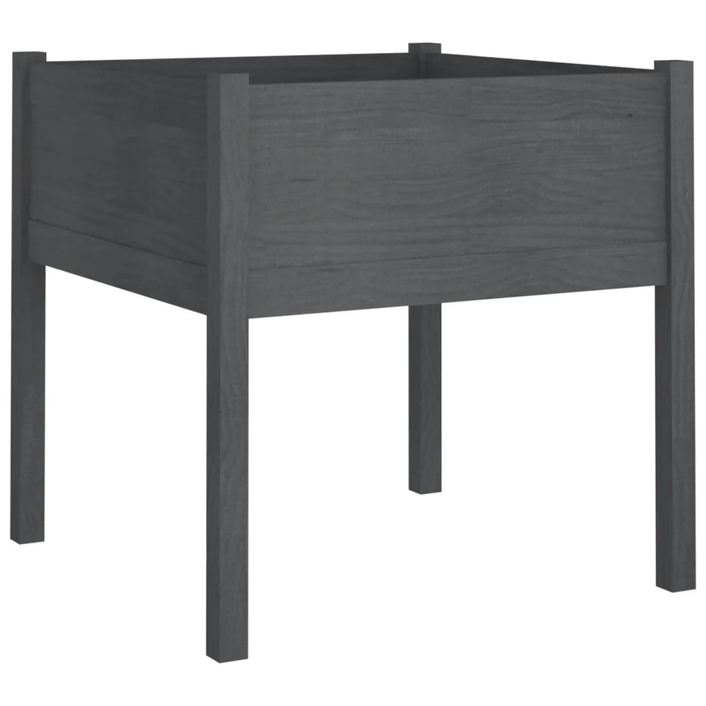 Fioriere da Giardino 2 pz Grigie 70x70x70 cm in Legno di Pino 810814
