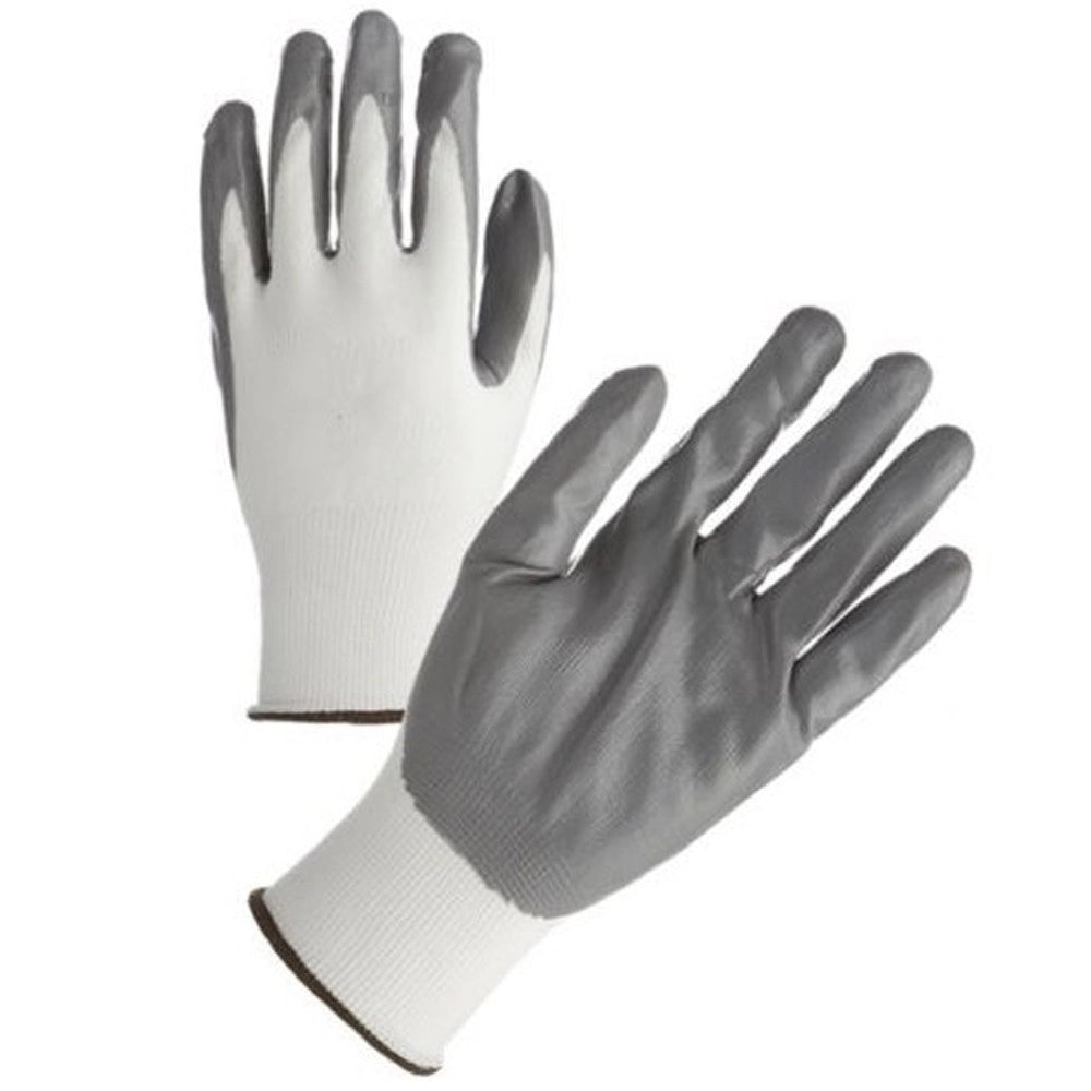 Trade Shop - Guanto Da Lavoro Spalmato In Nitrile Nylon Guanti Protettivi Misura Media Adulti -