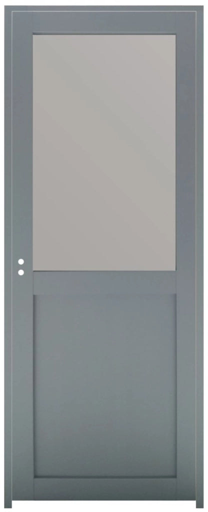 Blocco porta officina vetro depoli H204 x L73 Spinta a destra