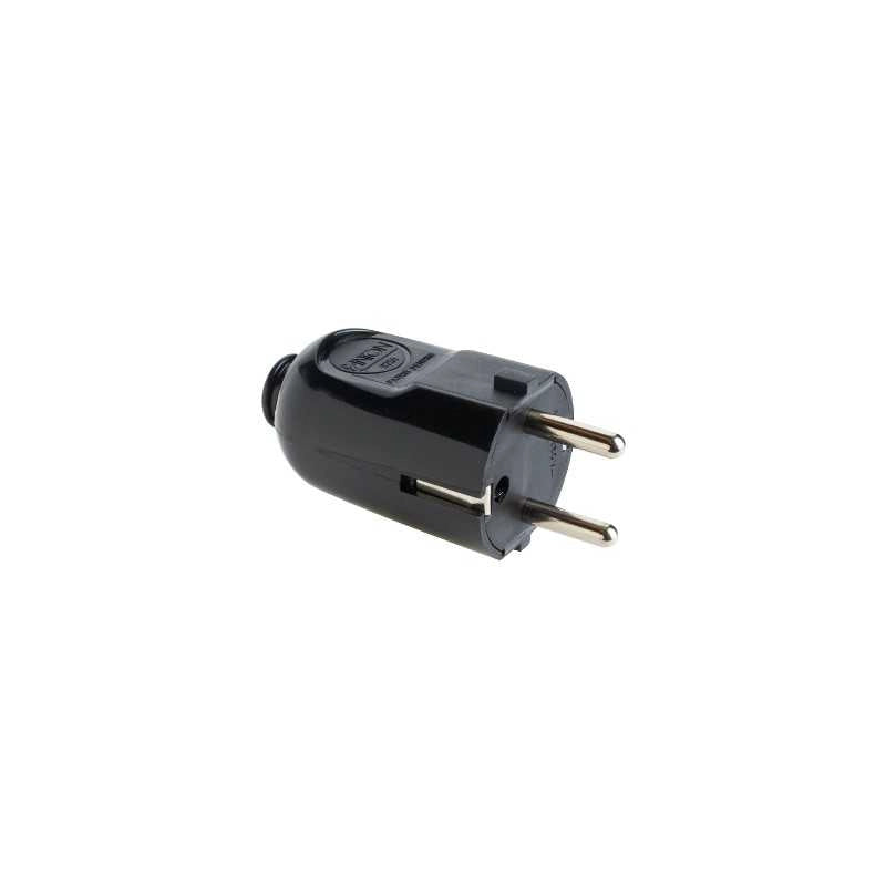 80071 Spina Diritta Franco/Tedesca 2P+T 16A Nera
