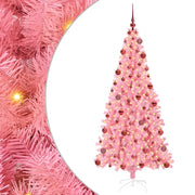 Albero di Natale con 300 LED con supporto-Luci decorative natalizie Rosa 180 cm PVC 357790