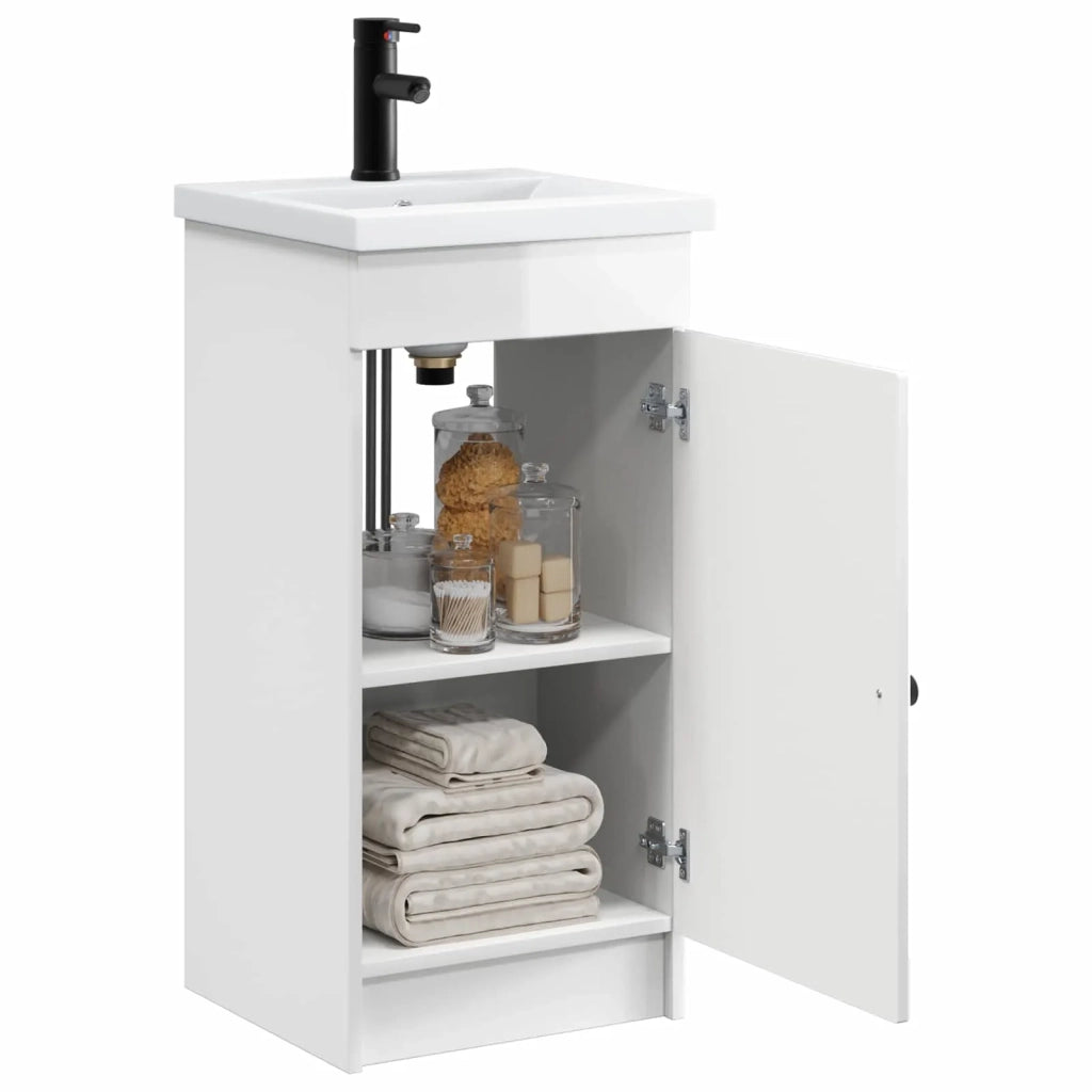 Mobile da bagno con lavabo Bianco Lucido 42 x 40 x 84,5 cm 890028