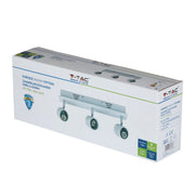 3*GU10 Montaggio superficiale Codice bianco
