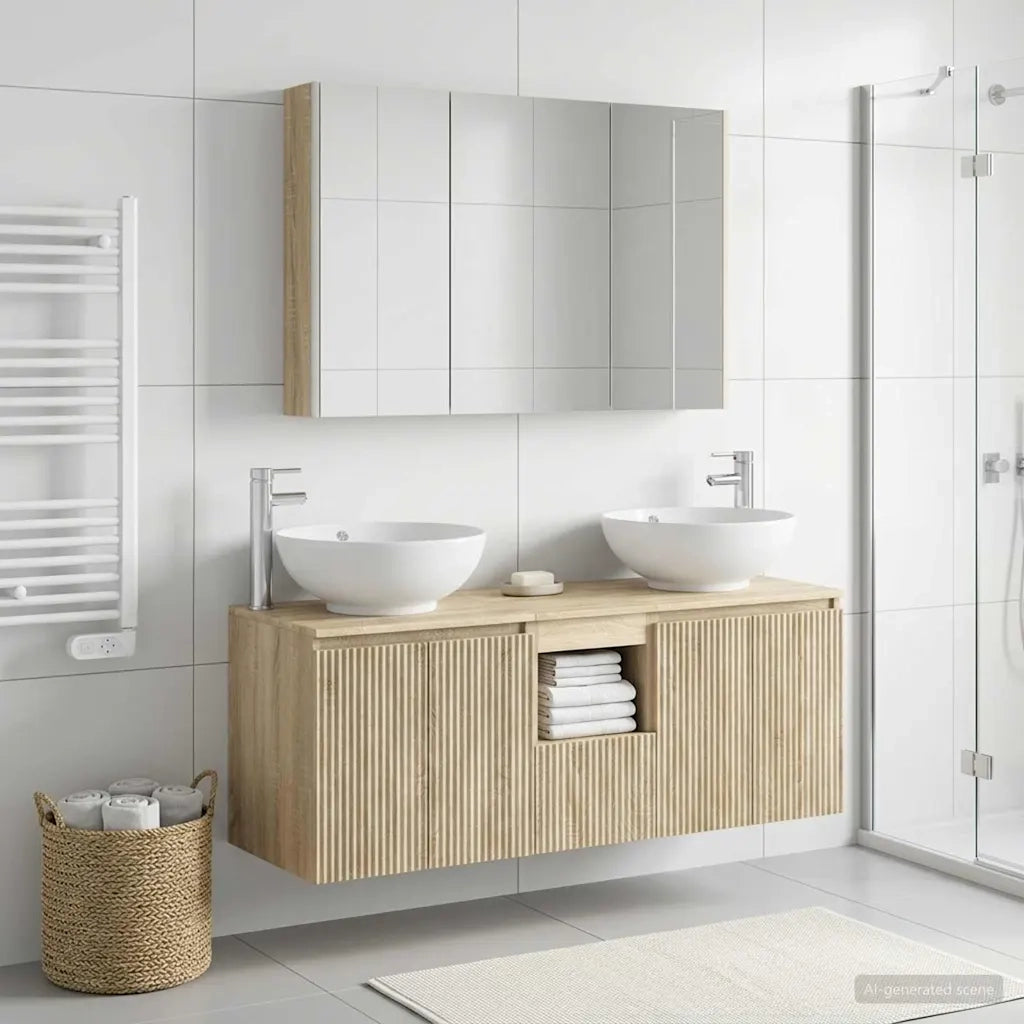 Set di Armadi da Bagno 4 pcs Rovere Sonoma Legno ingegnerizzato 3406505