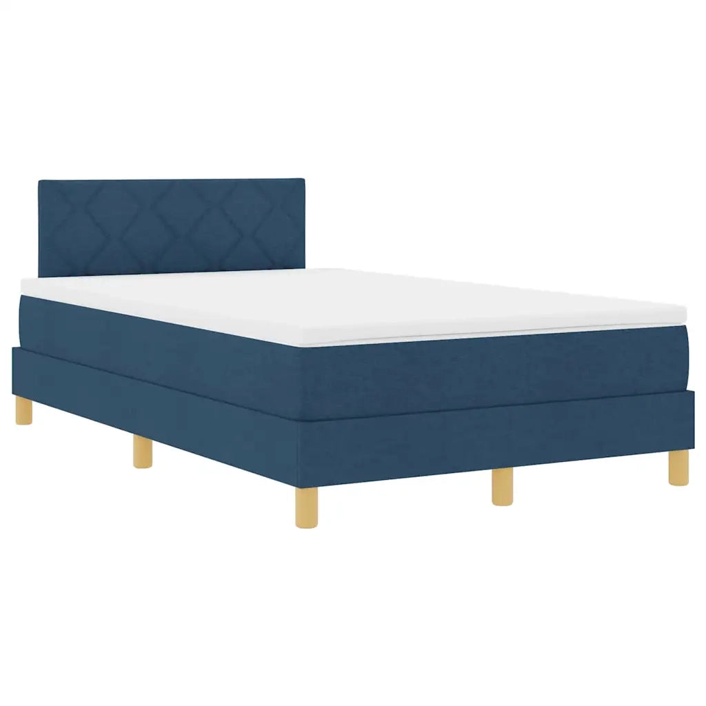 Letto a molle con cuscino con testiera Blu 120 x 200 cm Tessuto 3338992