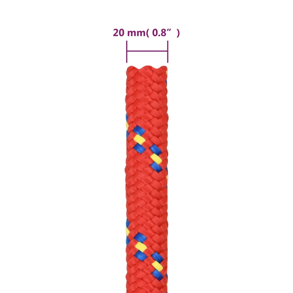Corda Nautica Rossa 20 mm 25 m in Polipropilene