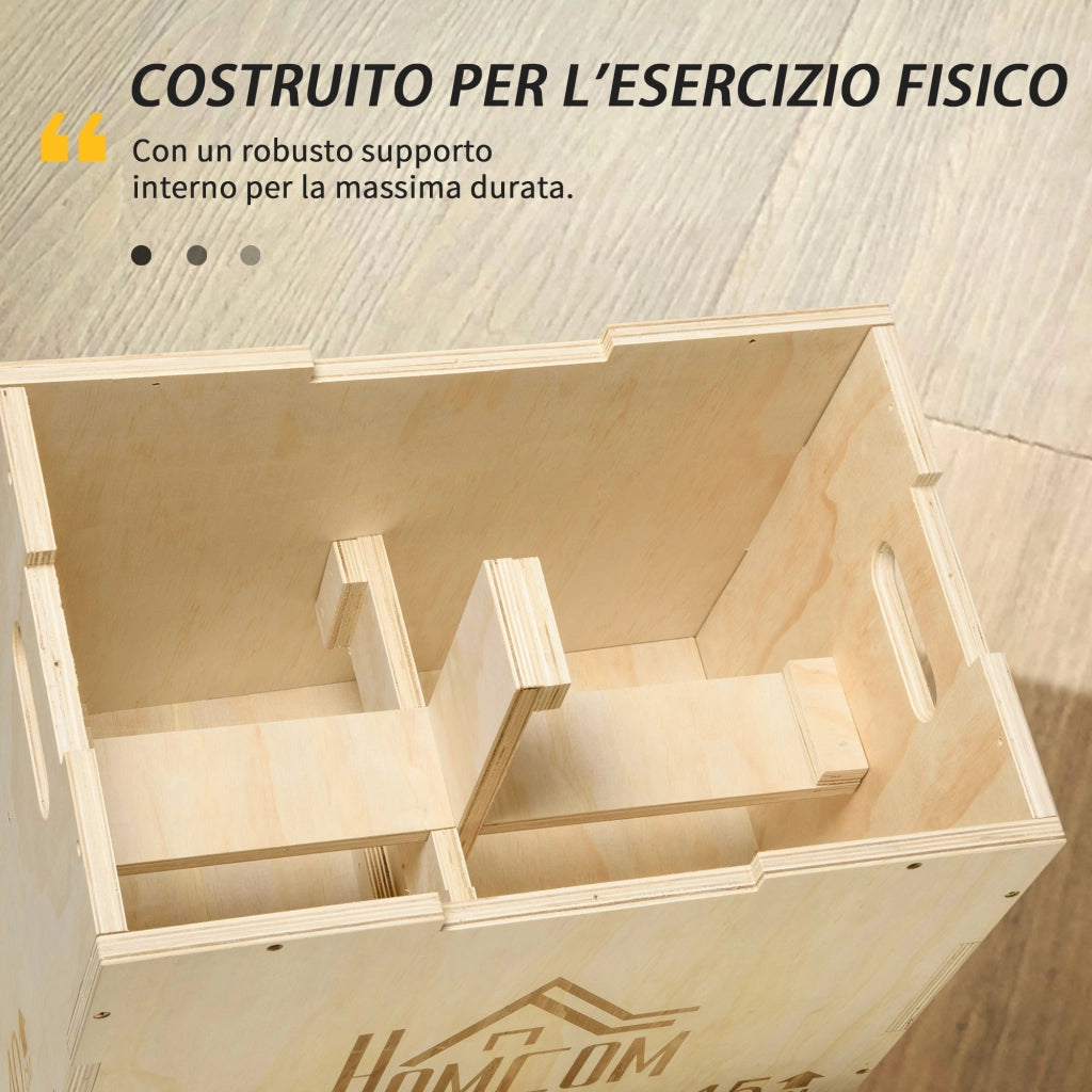 Plyo Box 3 Altezze 45x40x60 cm in Legno di Faggio