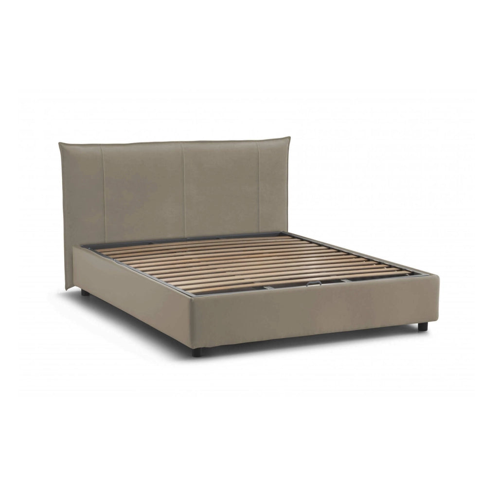 Letto Matrimoniale Ambassador, Letto Matrimoniale Sfoderabile Made in Italy, Grigio Tortora\