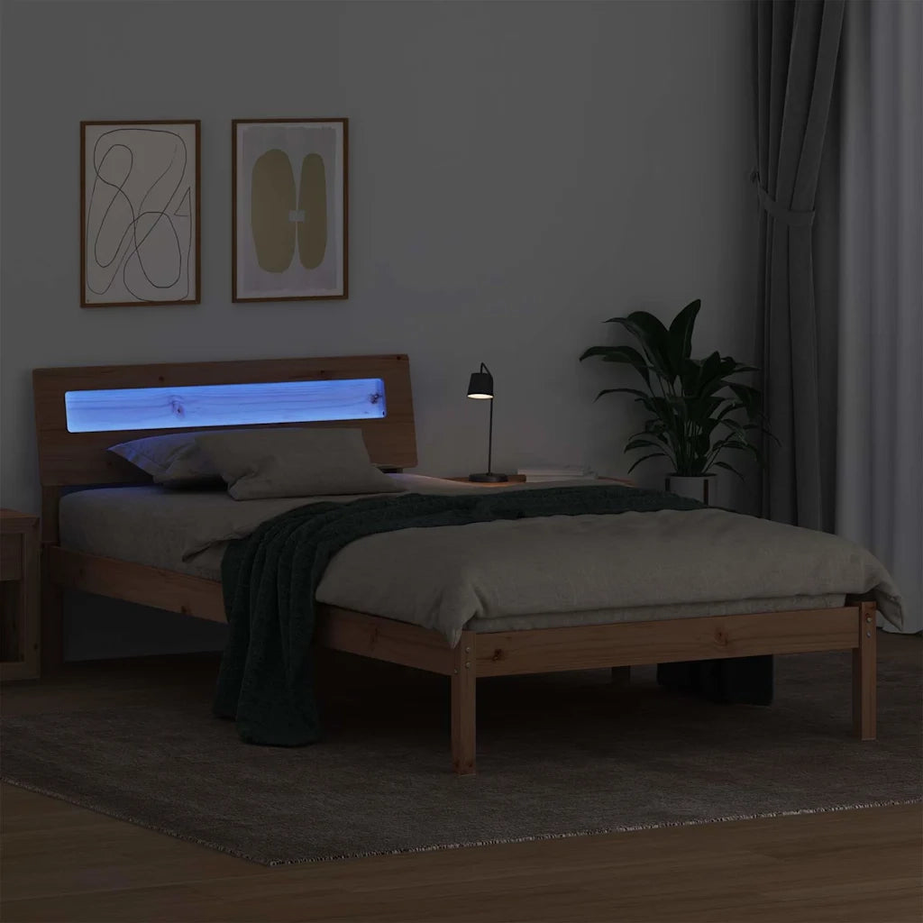 Struttura del letto-Giroletto Marrone 100 x 200 cm Pino massello 781250