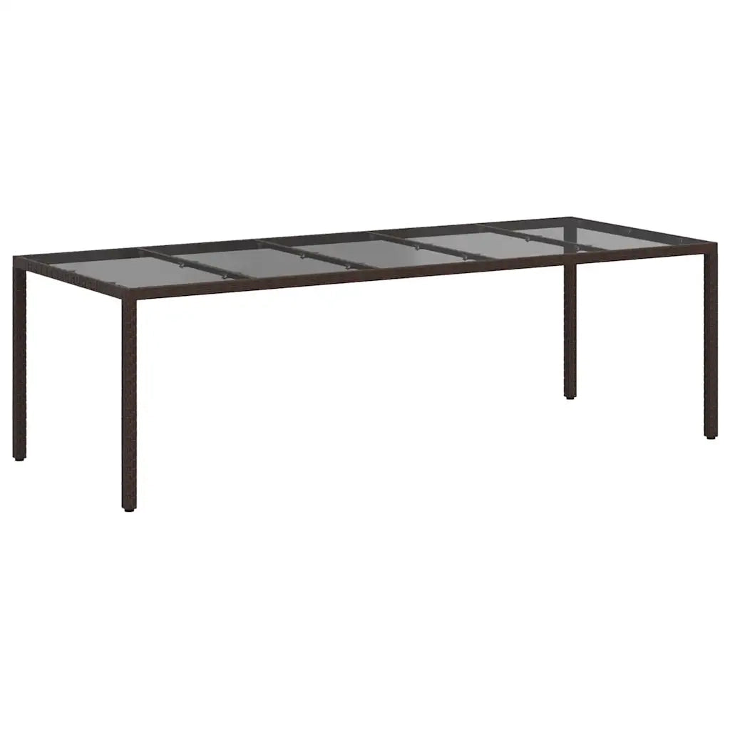Tavolo da Giardino Marrone 250 x 100 x 75 cm polyrattan 362553