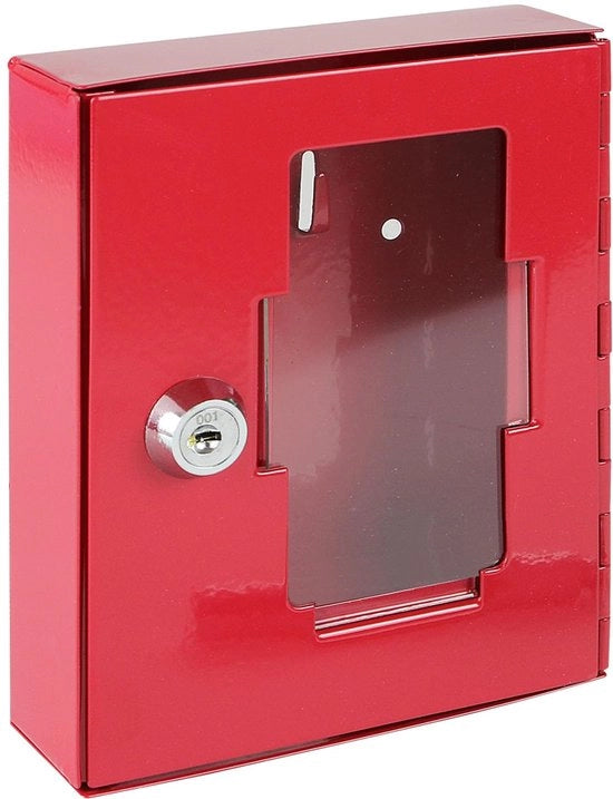 Cassettiere a chiave 15,0 x 12,0 x 4,0 cm, colore RAL 3001 rosso segnale