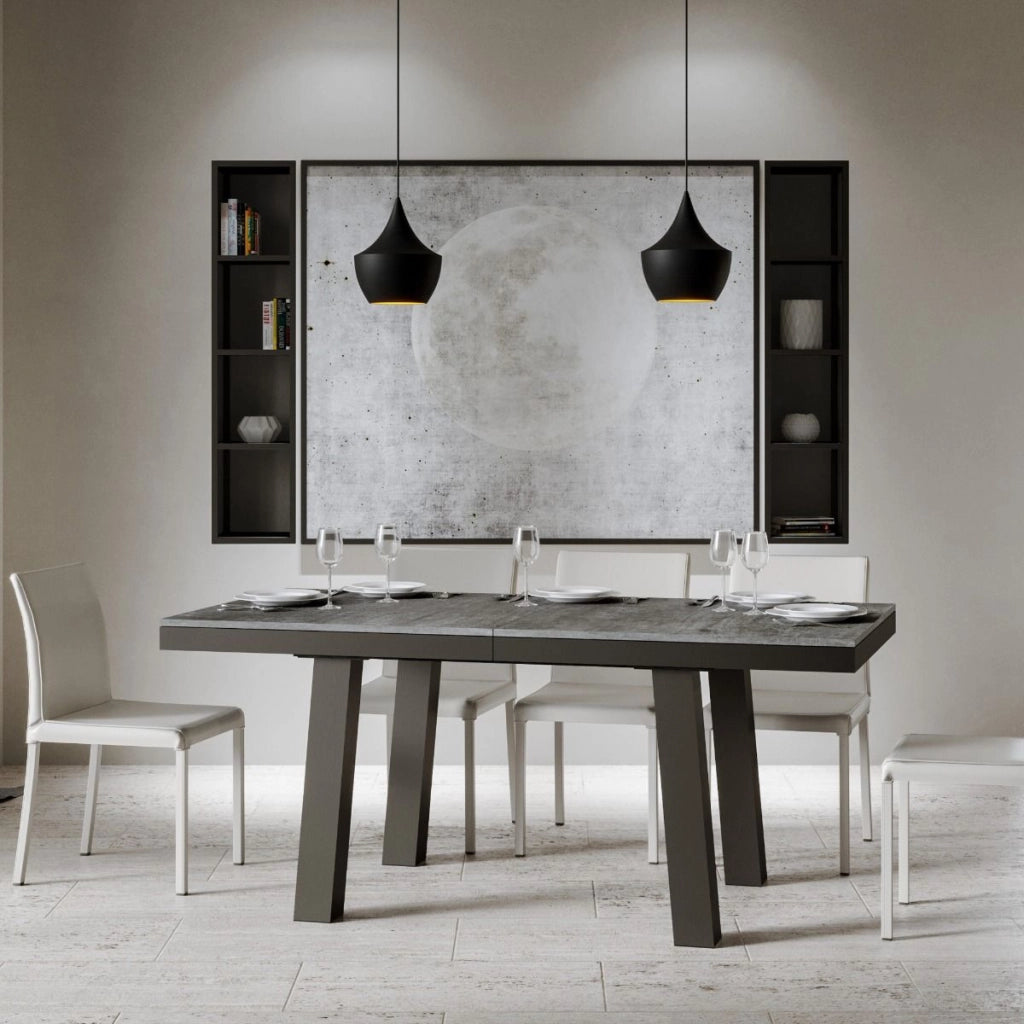 Tavolo Allungabile 160-420x90x77 cm Bridge Evolution Cemento