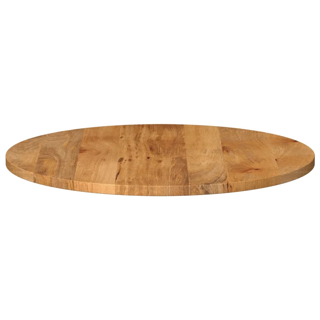 Piano per Tavolo Ø 90x3,8 cm Rotondo in Legno Massello di Mango 370081