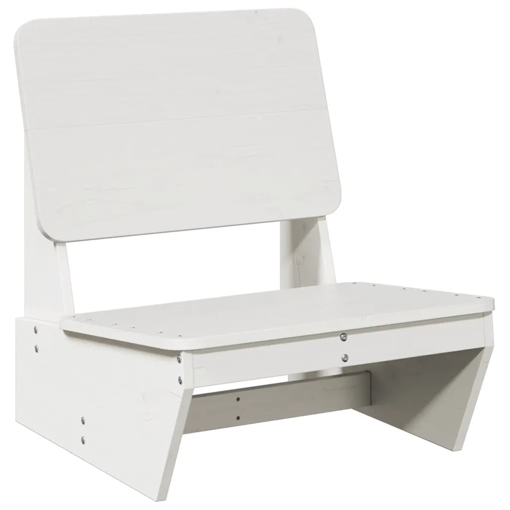 Sedia da Giardino | Sedie da Esterno Bianca 60x64x70,5cm in Legno Massello di Pino