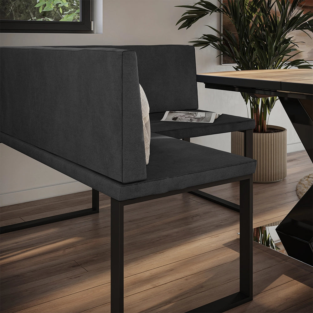Vicco panca ad angolo Antracite 120 x 120 cm