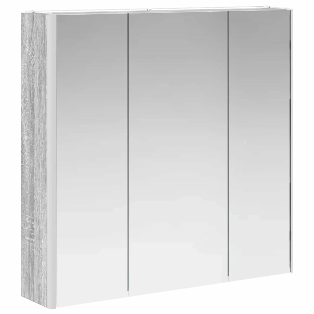 Mobiletto per specchio da bagno con lo scaffale Grigio Sonoma